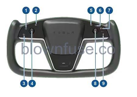 2021 Tesla Model S Steering Yoke fig 2