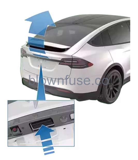 2021 Tesla Model X Rear Trunk 1