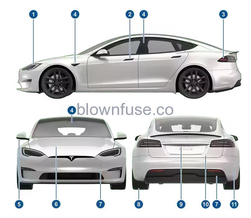 2021 Tesla S exterior feature