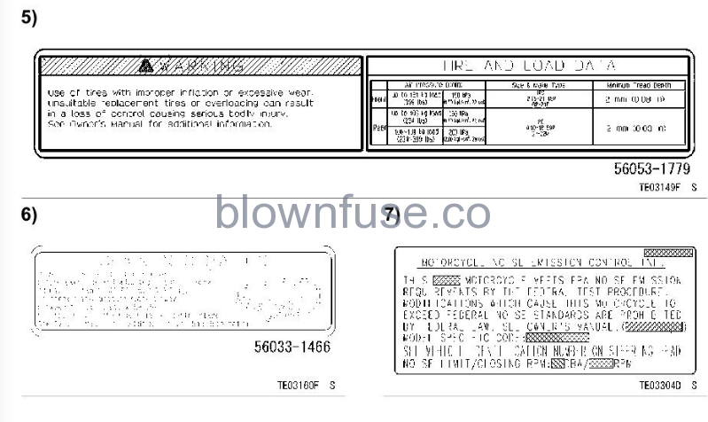 2022-Kawasaki-KLX-230-S/KLX-230-S-ABS-Location-of-Labels-FIG-6