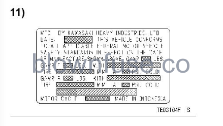 2022-Kawasaki-KLX-230-S/KLX-230-S-ABS-Location-of-Labels-FIG-8