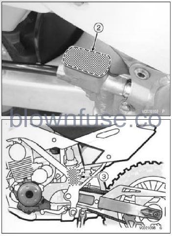 2022-Kawasaki-KLX140R-Location-of-Labels-FIG-2