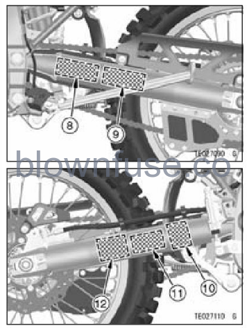 2022-Kawasaki-KLX300/KLX300SM-Location-of-Labels-FIG-6