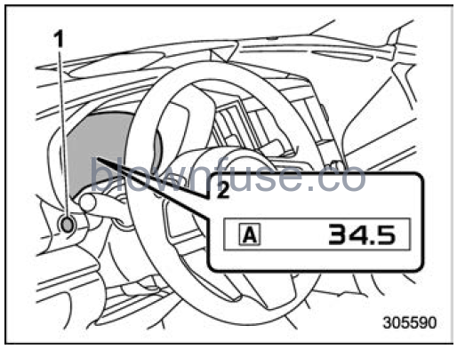 2022 Subaru Ascent Hazard warning flasher 2