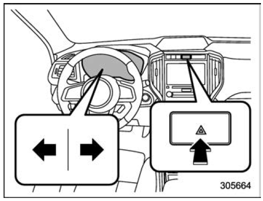 2022 Subaru Ascent Hazard warning flasher