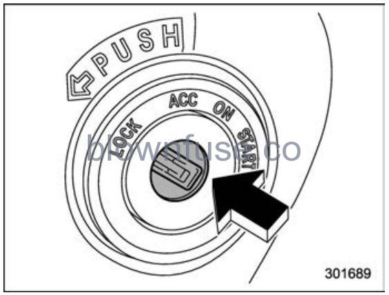 2022 Subaru Ascent Ignition switch (models without “keyless access with push-button start system”) fig 1