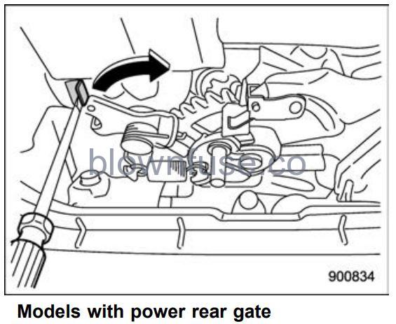 2022 Subaru Ascent Rear gate – if the rear gate cannot be opened FIG 3