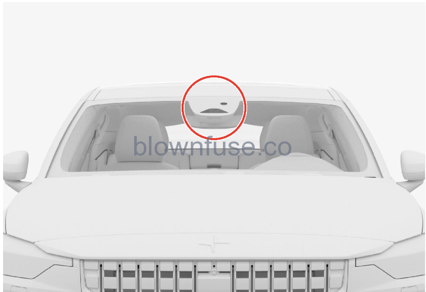 2023 Polestar 2 Camera and radar sensor 1