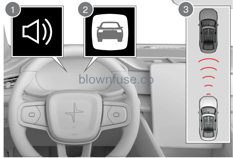 2023 Polestar 2 Camera and radar sensor 13