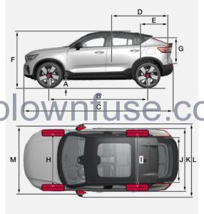 2023 Volvo C40 Dimensions and weights (1)