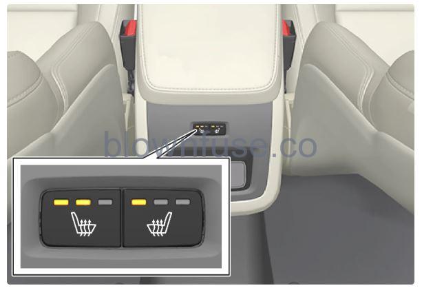 2023 Volvo C40 Recharge Climate controls for seat and steering wheel fig 3