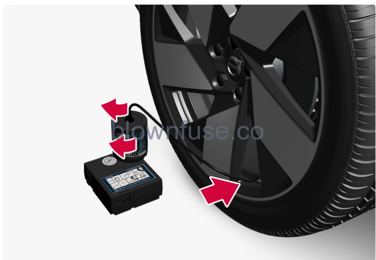 2023 Volvo C40 Recharge Emergency puncture repair 3