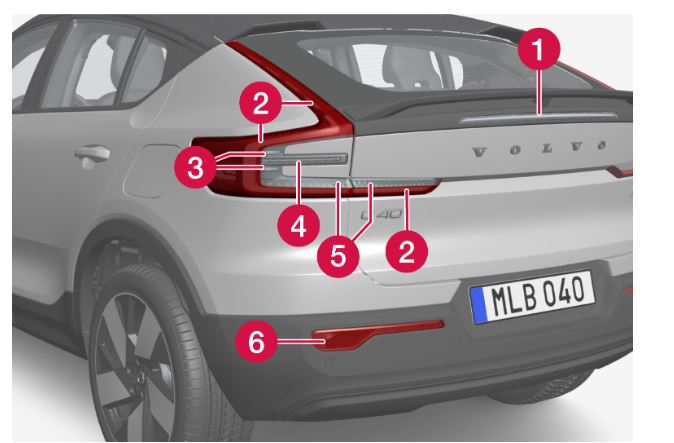 2023 Volvo C40 Recharge Exterior lighting img 8