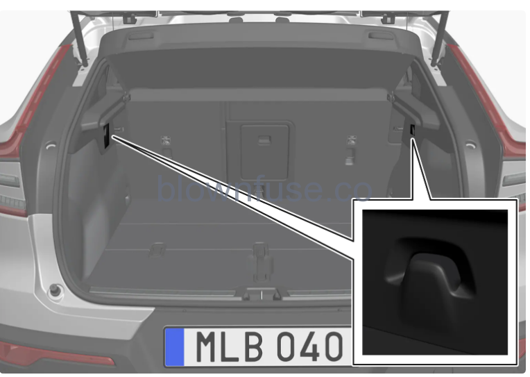 2023 Volvo C40 Recharge Loading, storage, and passenger compartment 2