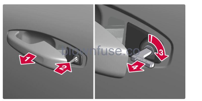 2023 Volvo C40 Recharge Locking and unlocking fig 10