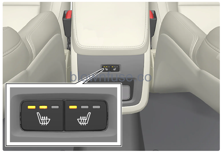 2023 Volvo S60 Climate controls for seat and steering wheel 4.