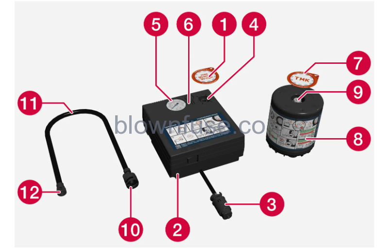 2023 Volvo XC40 Mild Hybrid Emergency puncture repair fig 2