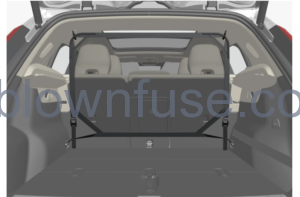 2023 Volvo XC40 Mild Hybrid Safety net, safety grille, and cargo cover FIG 1