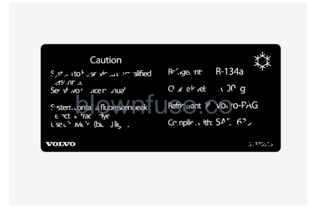 2023 Volvo XC40 Mild Hybrid Specifications for fluids and lubricants FIG 4