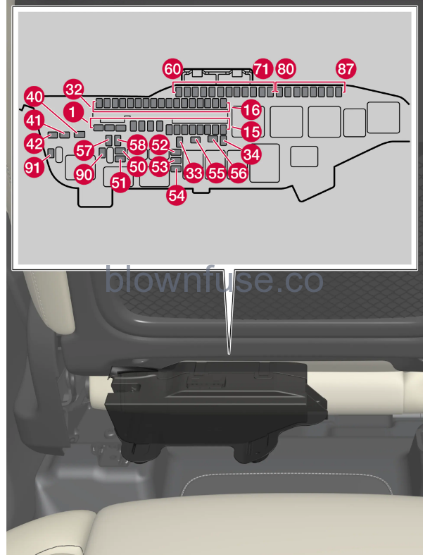 2023 Volvo XC40 Mild Hybrid Storage and passenger compartment FIG 8