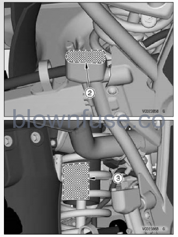 2022 Kawasaki KLX300R Location of Labels-Fig-02