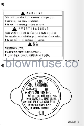 2022 Kawasaki KLX300R Location of Labels-Fig-06