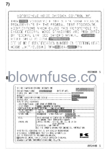 2022 Kawasaki KLX300R Location of Labels-Fig-09