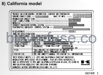 2022 Kawasaki KLX300R Location of Labels-Fig-10