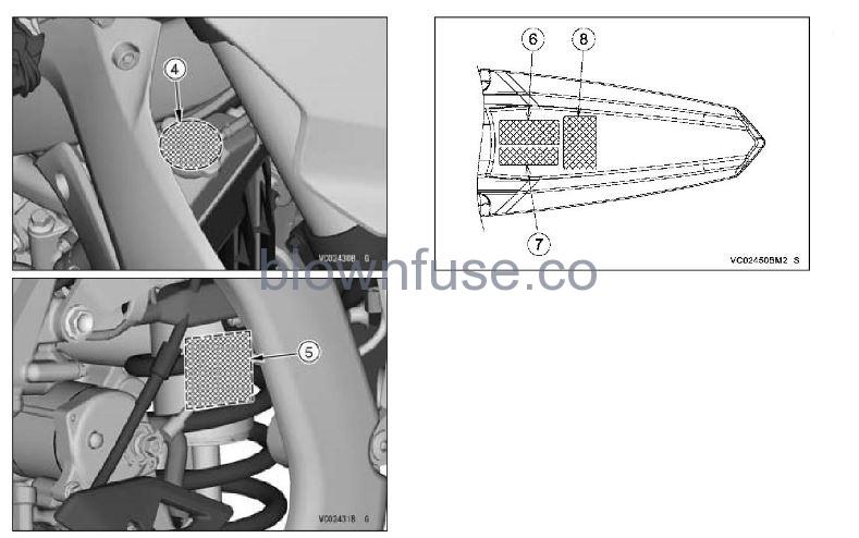 2022-Kawasaki-KX250-Location-Of-Labels-FIG-2