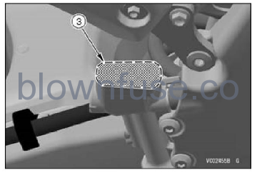 2022 Kawasaki KX450 Location of Labels fig 2