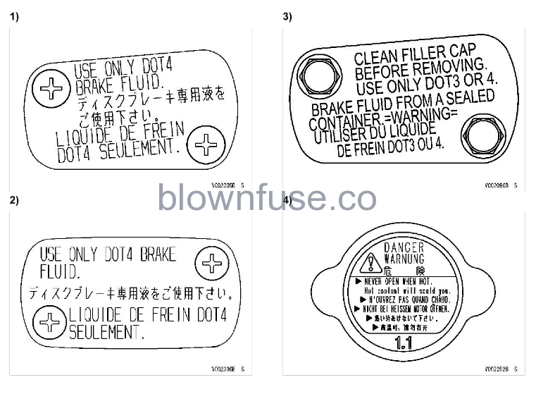 2022 Kawasaki KX450 Location of Labels fig 5