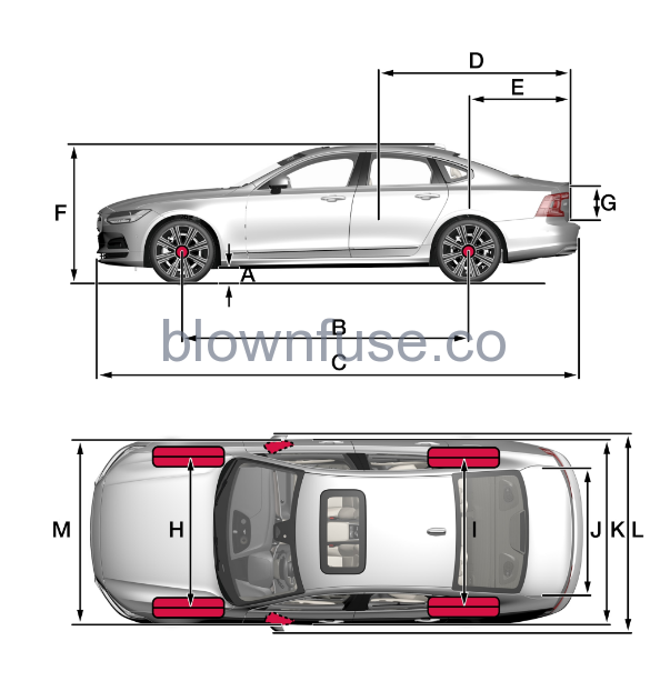 2022-Volvo-S90-Dimensions-and-weights-fig- (1)