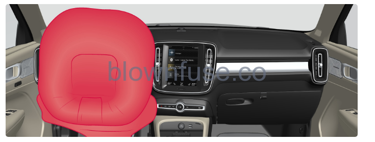 2023 Volvo XC40 Recharge Plug-in Hybrid Airbags fig 1
