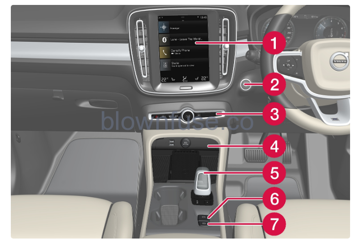 2023 Volvo XC40 Recharge Plug-in Hybrid Displays and voice control FIG 7