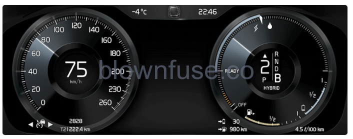 2023 Volvo XC40 Recharge Plug-in Hybrid Driver display fig 1
