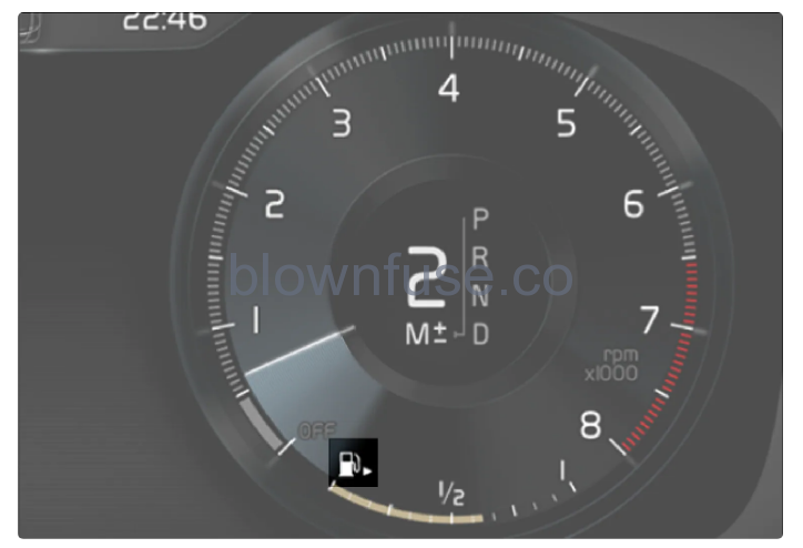 2023 Volvo XC40 Recharge Plug-in Hybrid Gauges and indicators in the driver display fig 1