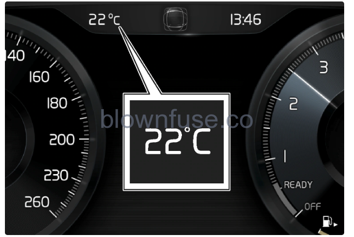 2023 Volvo XC40 Recharge Plug-in Hybrid Gauges and indicators in the driver display fig 15