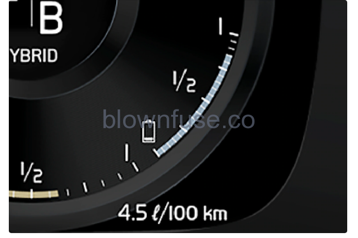 2023 Volvo XC40 Recharge Plug-in Hybrid Gauges and indicators in the driver display fig 2