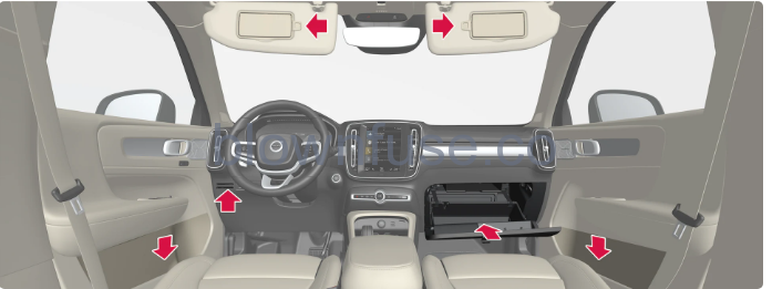 2023-Volvo-XC40-Recharge-Plug-in-Hybrid-Storage-and-passenger-compartment-fig-1