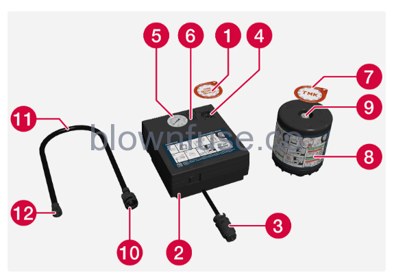 2023 Volvo XC40 Recharge Pure Electric Emergency puncture repair fig 2