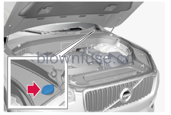 2023 Volvo XC90 Recharge Plug-in Hybrid Engine compartment fig 1