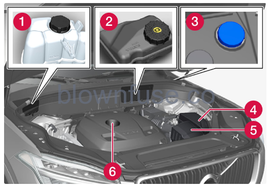 2023 Volvo XC90 Recharge Plug-in Hybrid Engine compartment fig 5