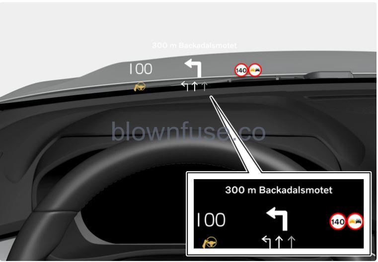 2023 Volvo XC90 Recharge Plug-in Hybrid Head-up display