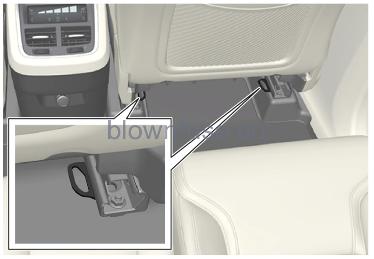 2023 Volvo XC90 Recharge Plug-in Hybrid Mounting points for child seats fig 2
