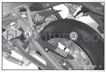 2022 Kawasaki NINJA ZX-10R Location of Labels-Fig- (5)