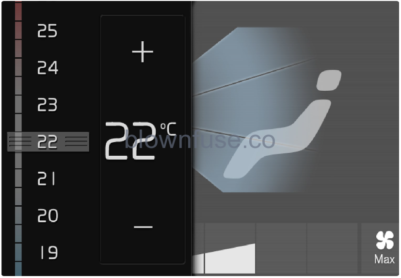 2022 Volvo XC40 Climate controls for front seat-Fig-06