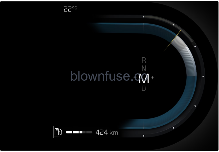 2022 XC60 Volvo Gauges and indicators in driver display-Fig-04