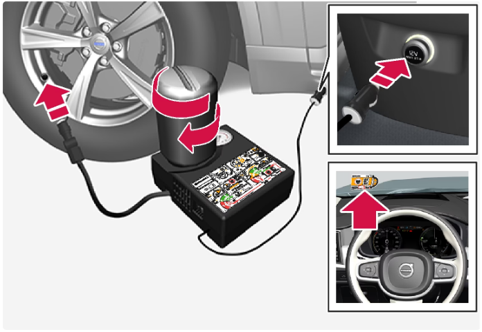 2022 Volvo S90 Recharge Plug-in Hybrid Emergency puncture repair-Fig-03