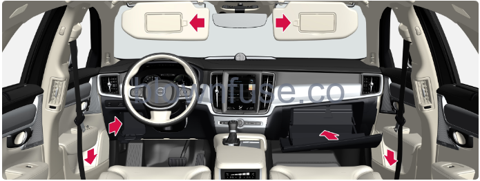 2022 Volvo S90 Recharge Plug-in Hybrid Storage and passenger compartment-Fig-01