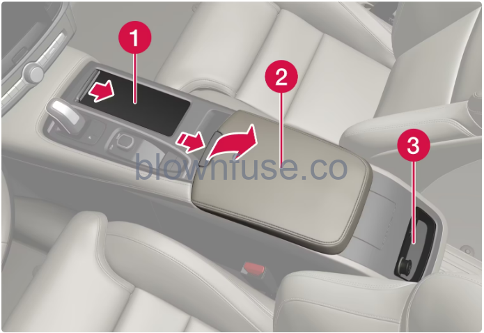 2022 Volvo S90 Recharge Plug-in Hybrid Storage and passenger compartment-Fig-08